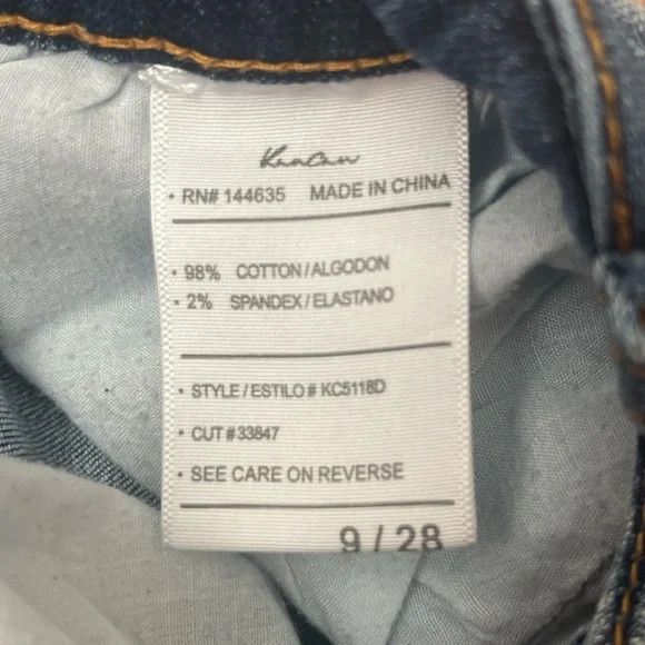 Kancan Women’s Medium Wash Distressed Mid Rise Straight Jeans Size 9 - Picture 5 of 9